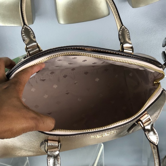 Kate Spade Rose Gold Reiley Large Dome Satchel - Picture 7 of 8